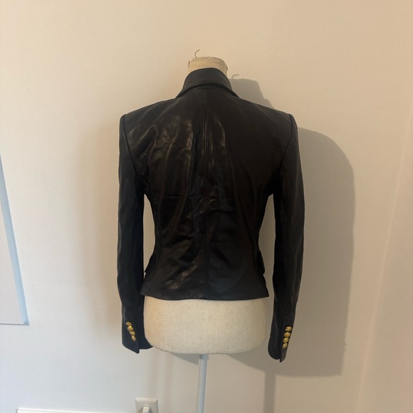 Veronica Beard Black Leather Blazer - Picture 10 of 14